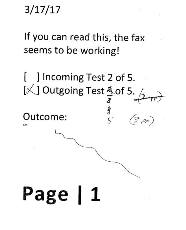 Fax page