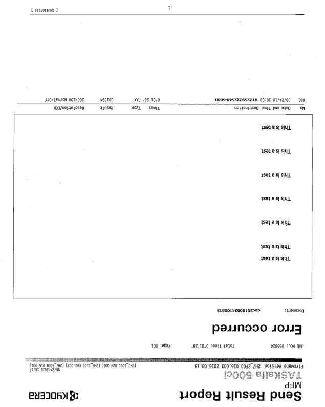 Fax page