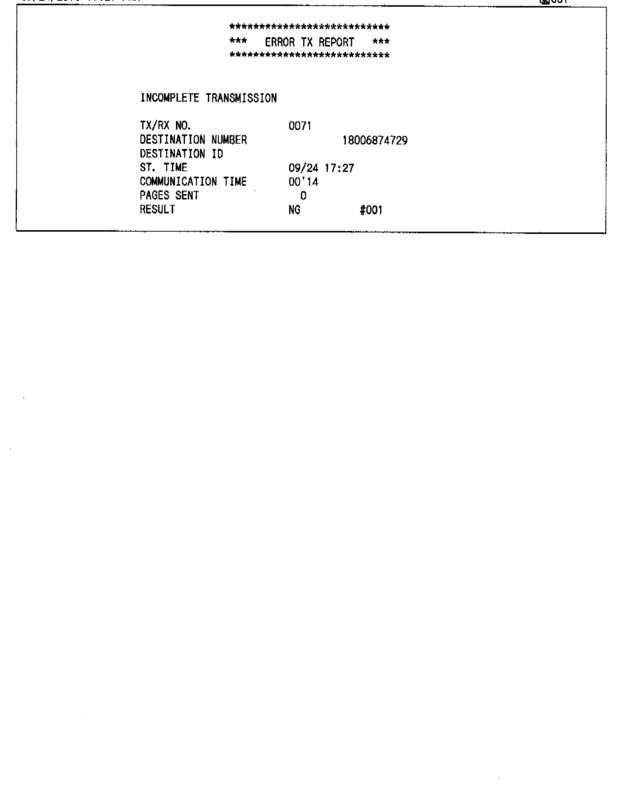 Fax page