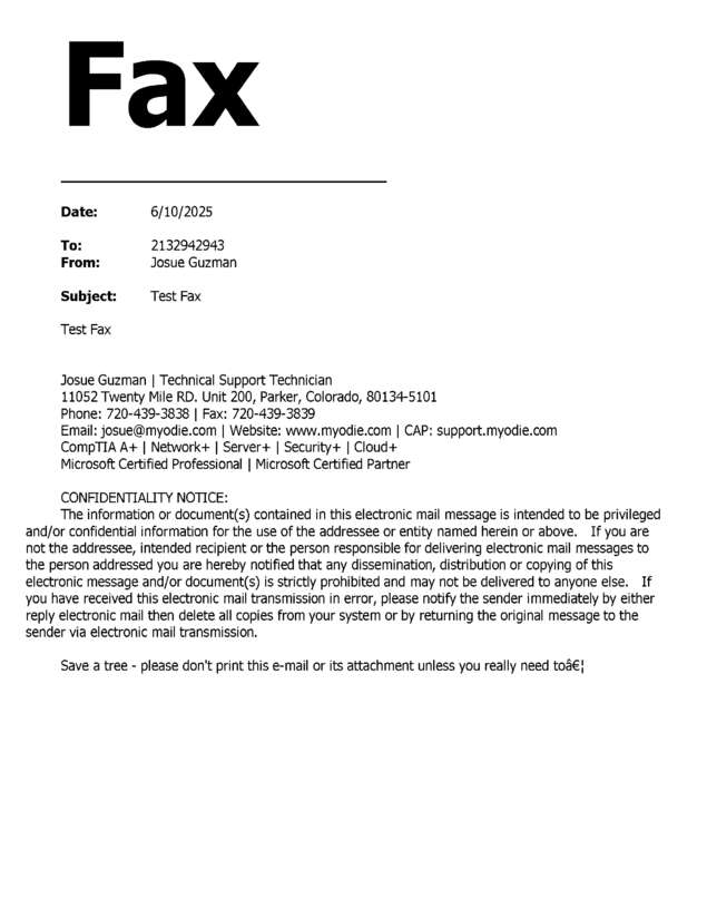 fax page