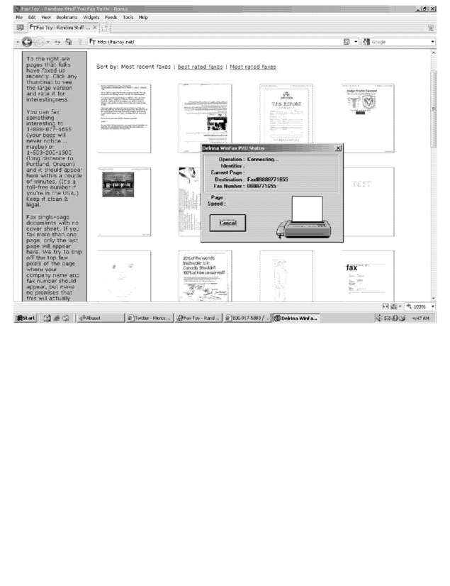 Fax page