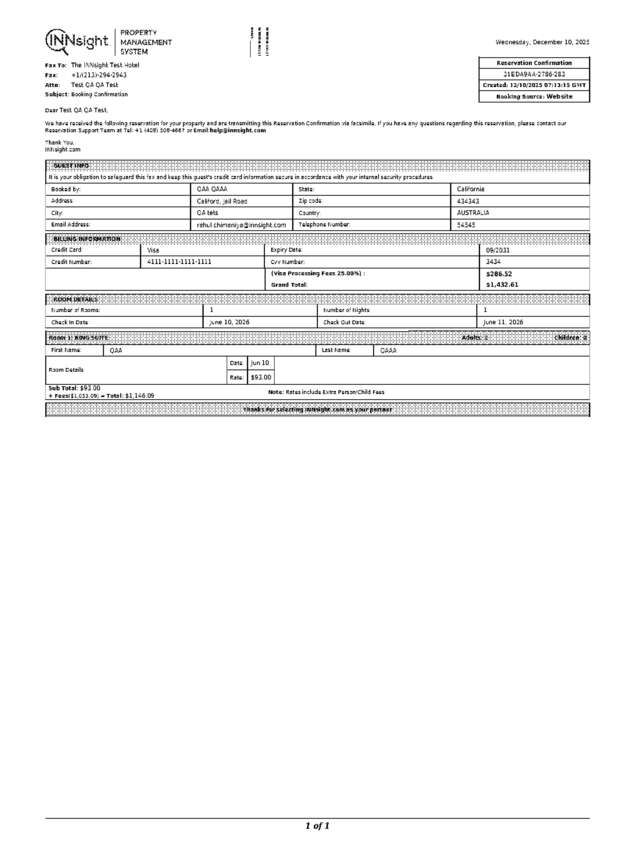 Fax page