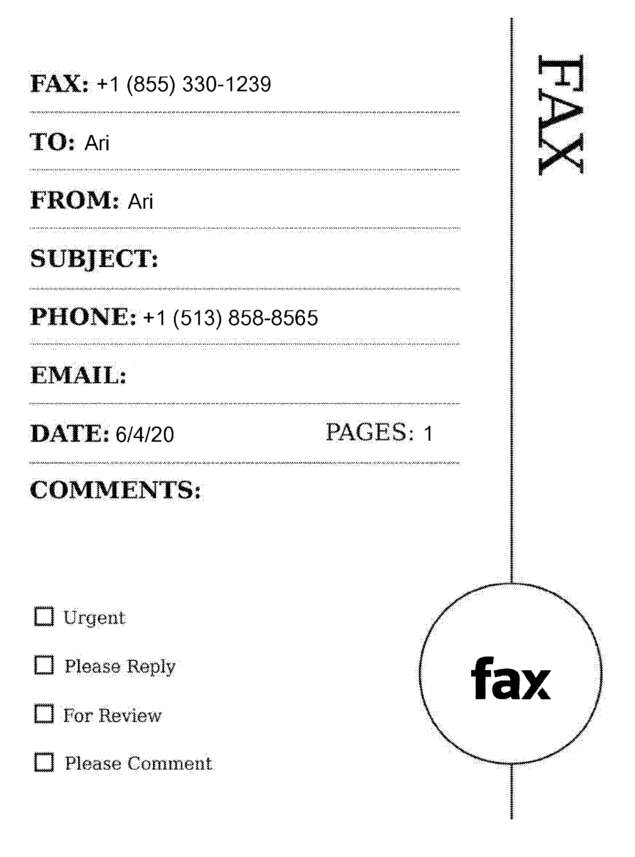 Fax page