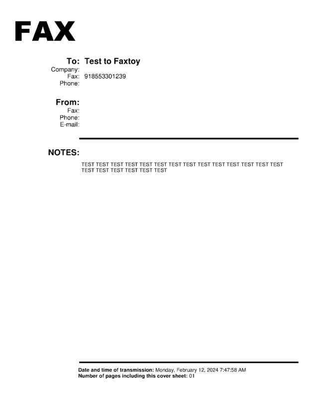 fax page