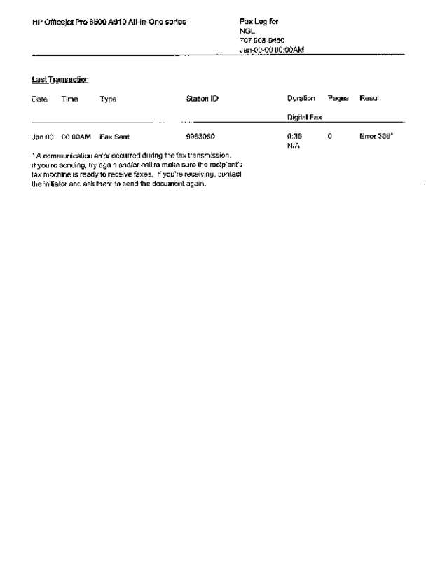 Fax page