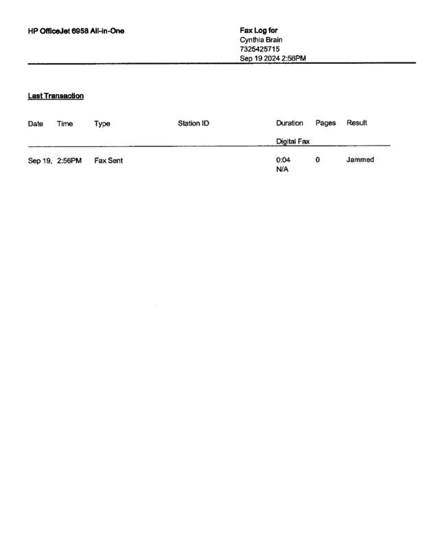 Fax page