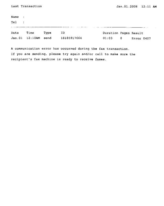 Fax page