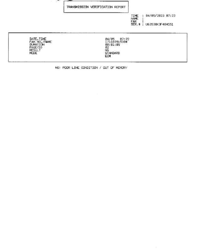 Fax page