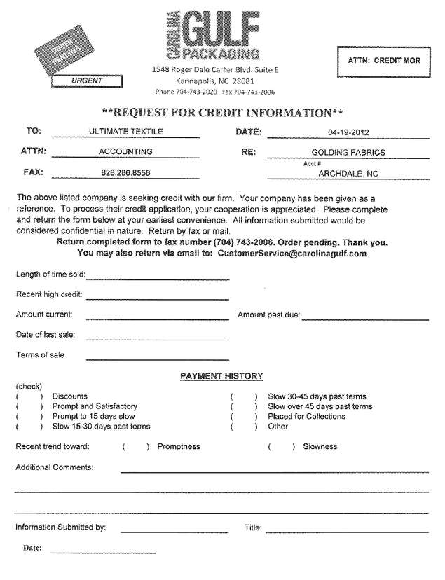Fax page