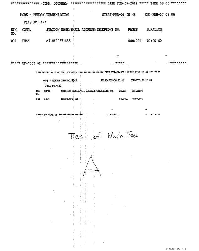 Fax page