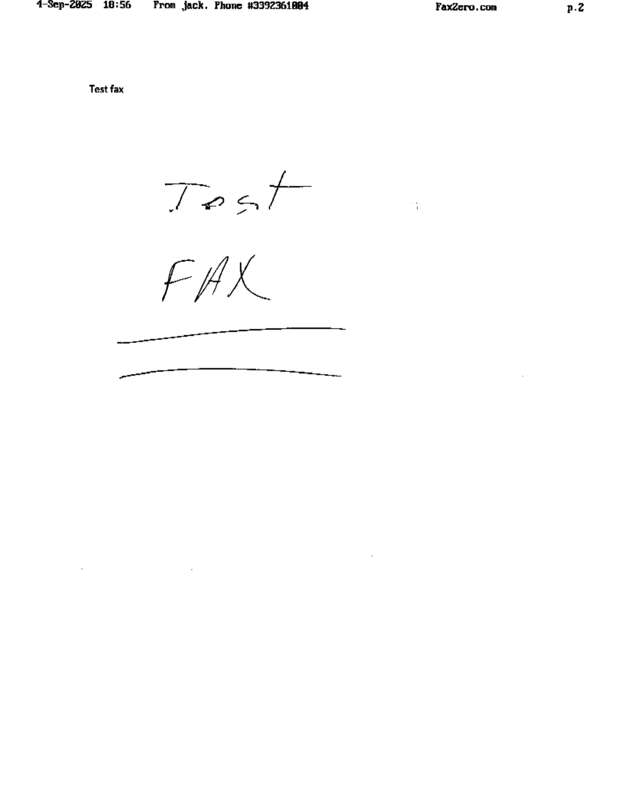 Fax page