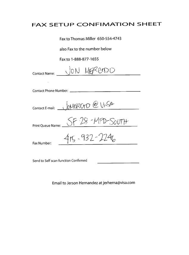 Fax page