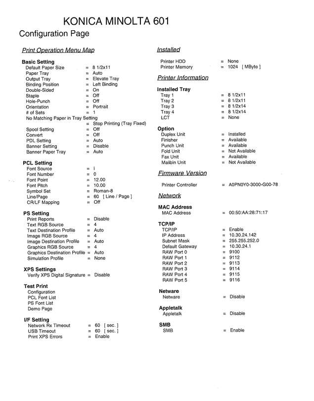 Fax page
