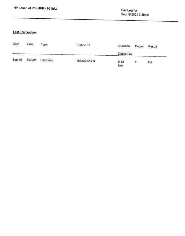 Fax page