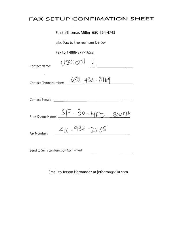 Fax page