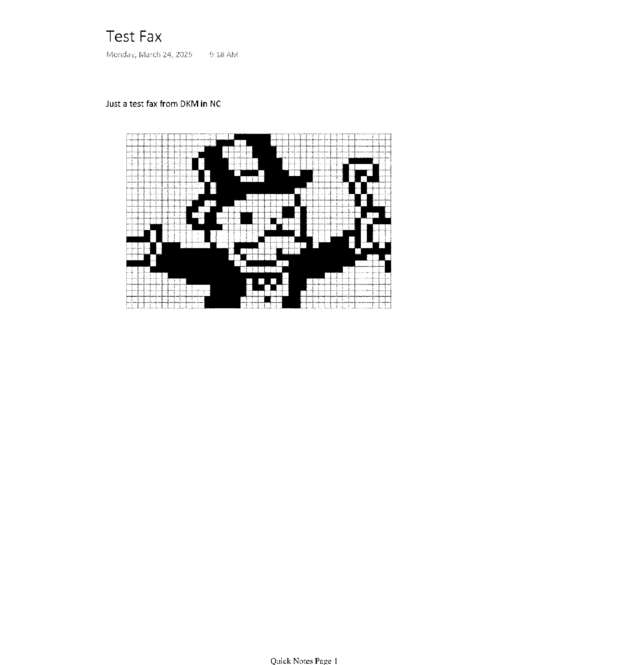 Fax page