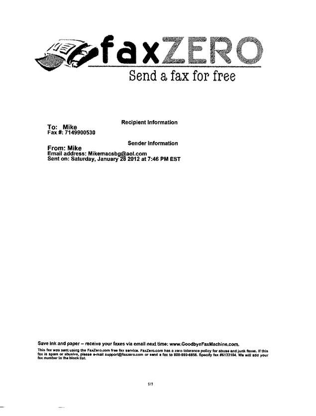 fax page