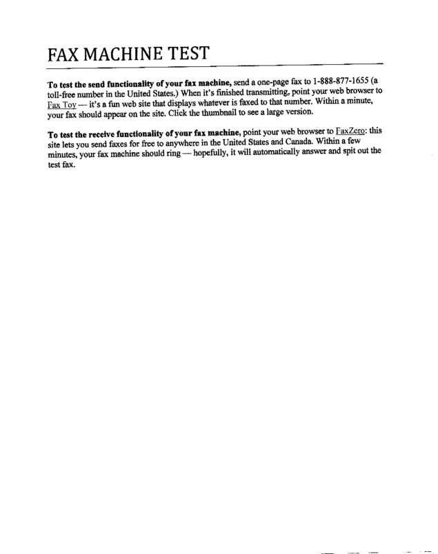 Fax page