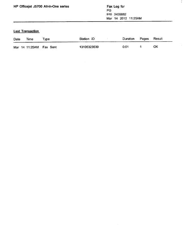Fax page