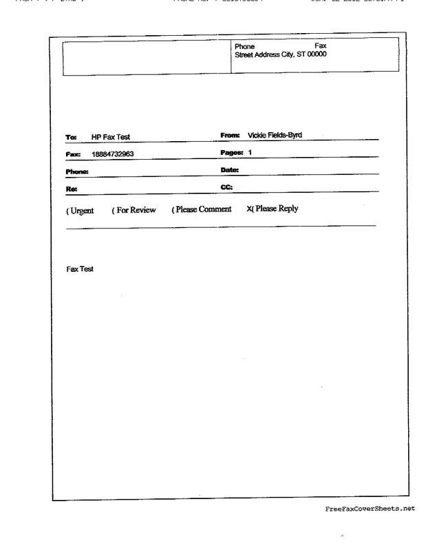 Fax page