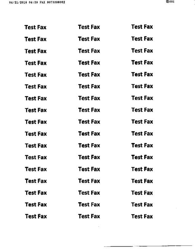 Fax page