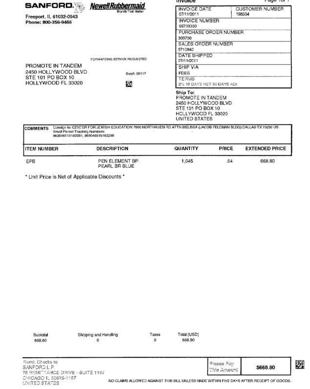 Fax page