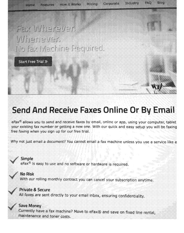 Fax page