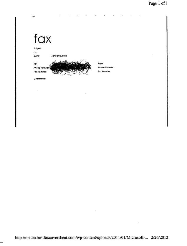 Fax page
