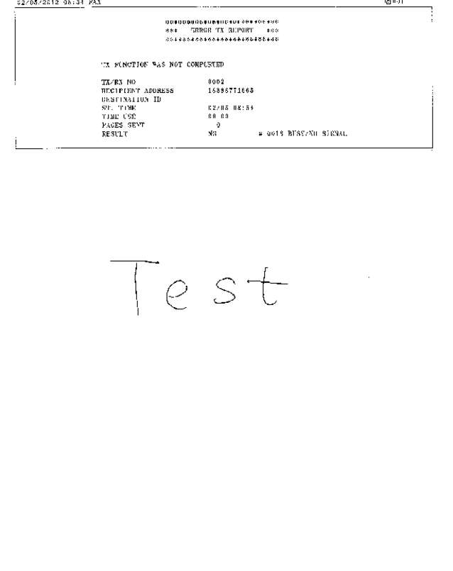 Fax page