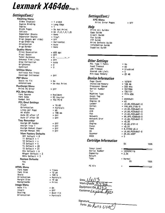 Fax page