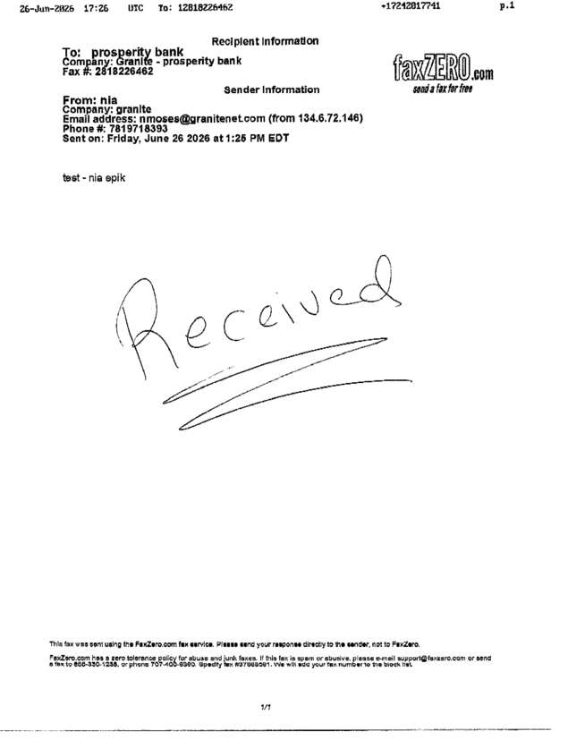 fax page