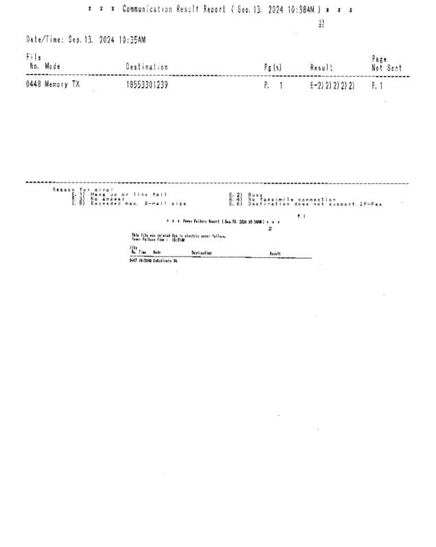 Fax page
