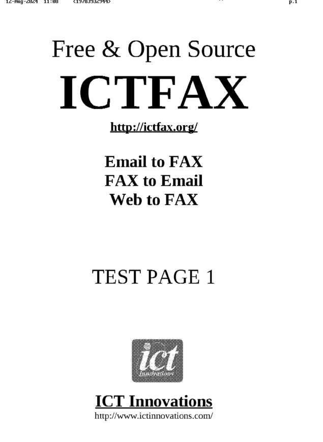 Fax page
