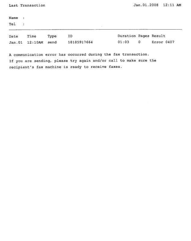 Fax page