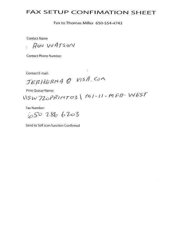 Fax page