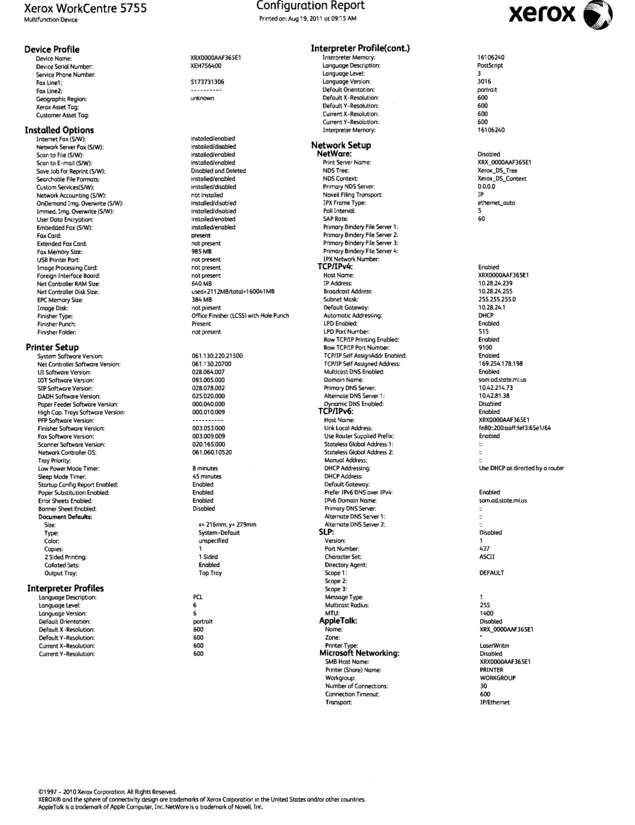 Fax page