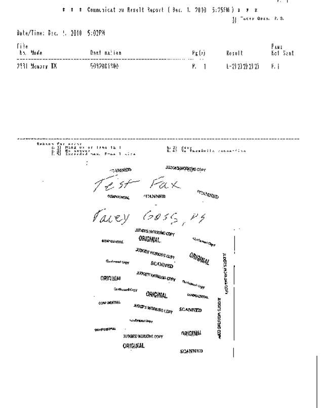 Fax page