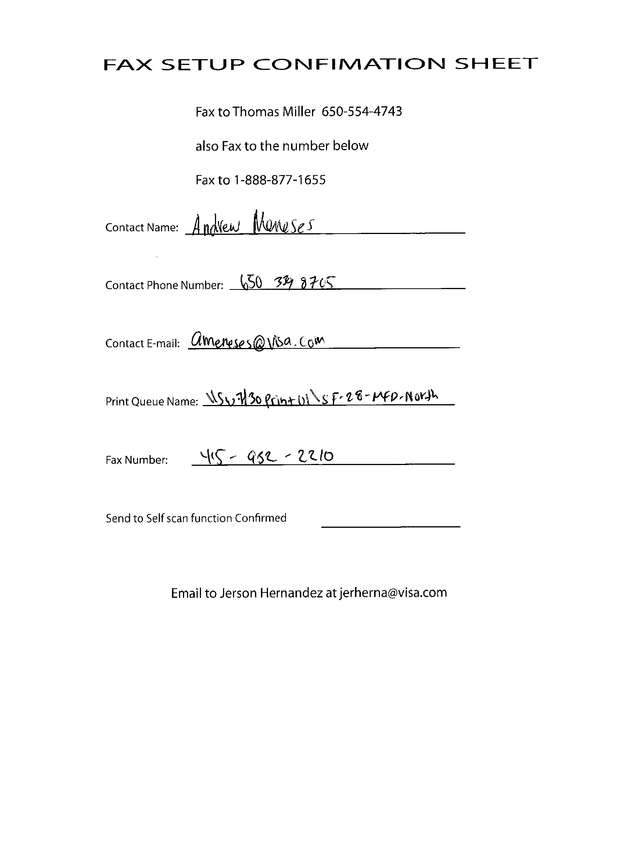 Fax page