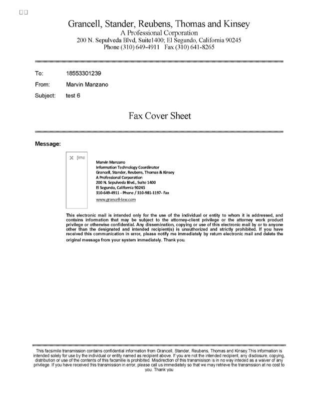 Fax page