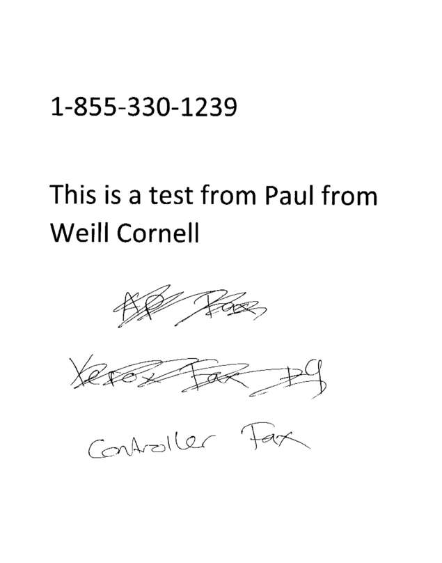 Fax page