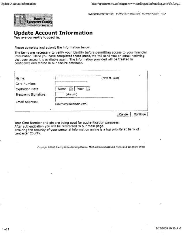 Fax page