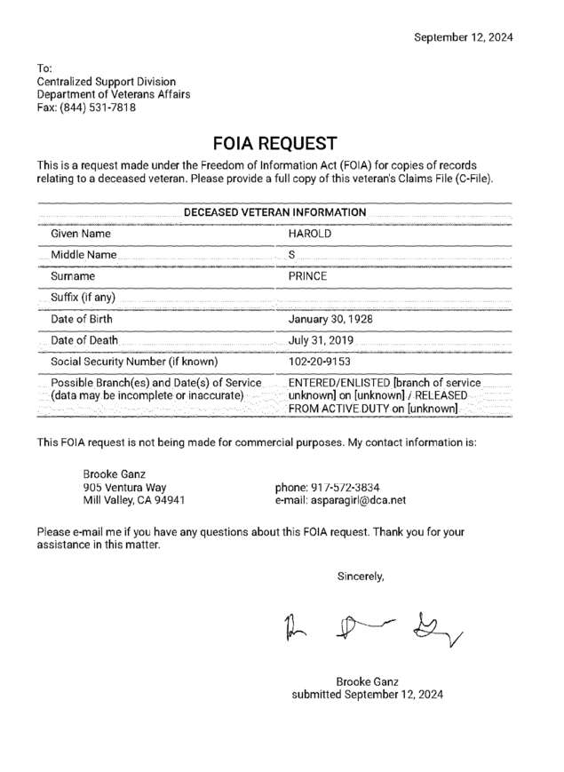 Fax page