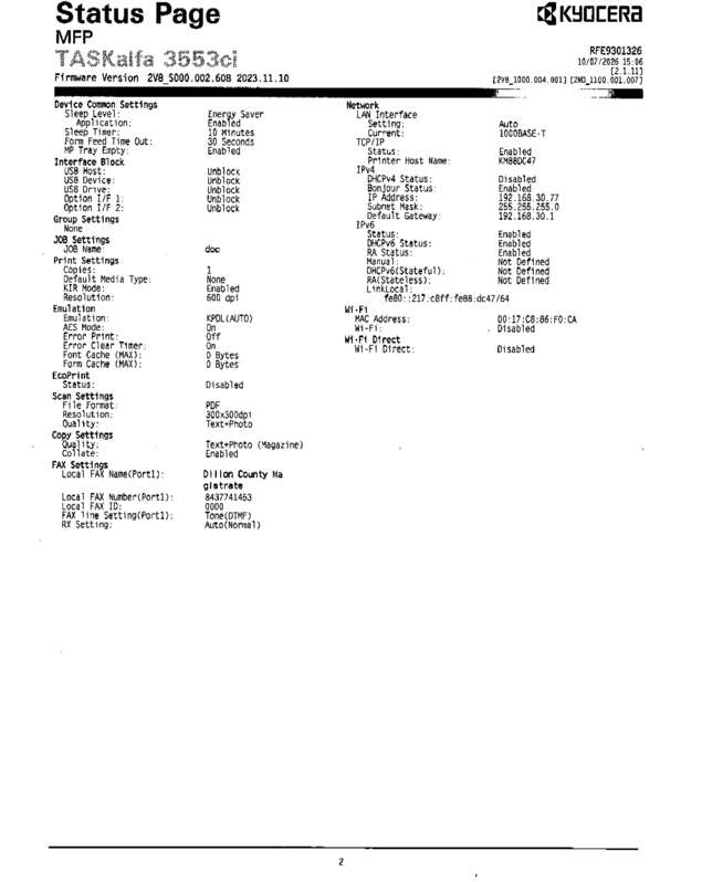fax page