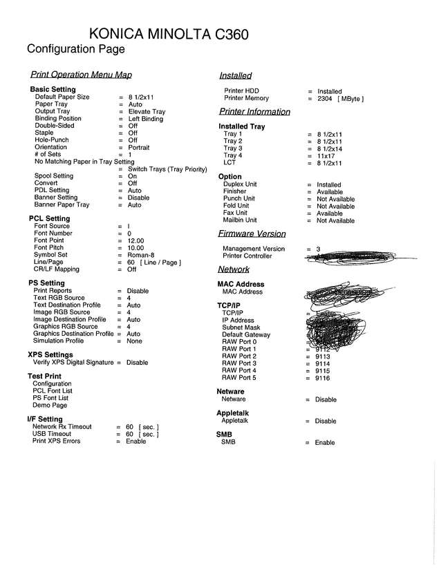 Fax page