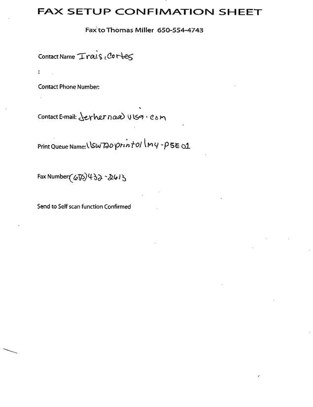 Fax page