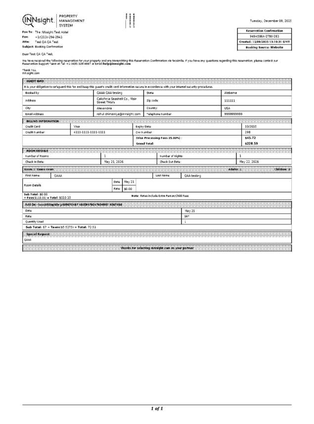 Fax page
