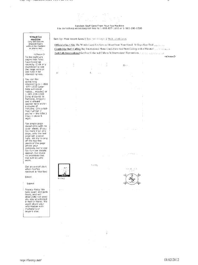 Fax page