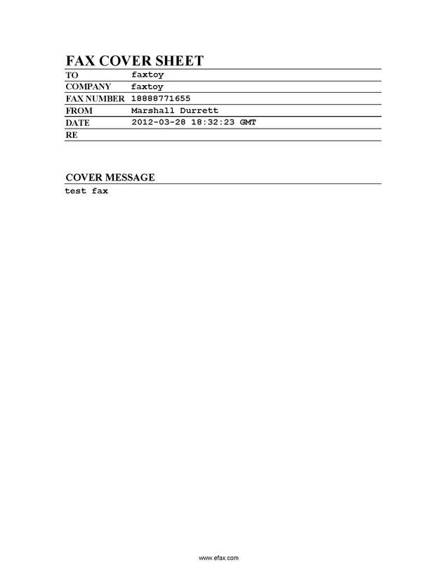 Fax page