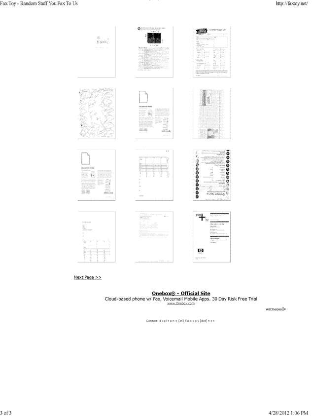 Fax page