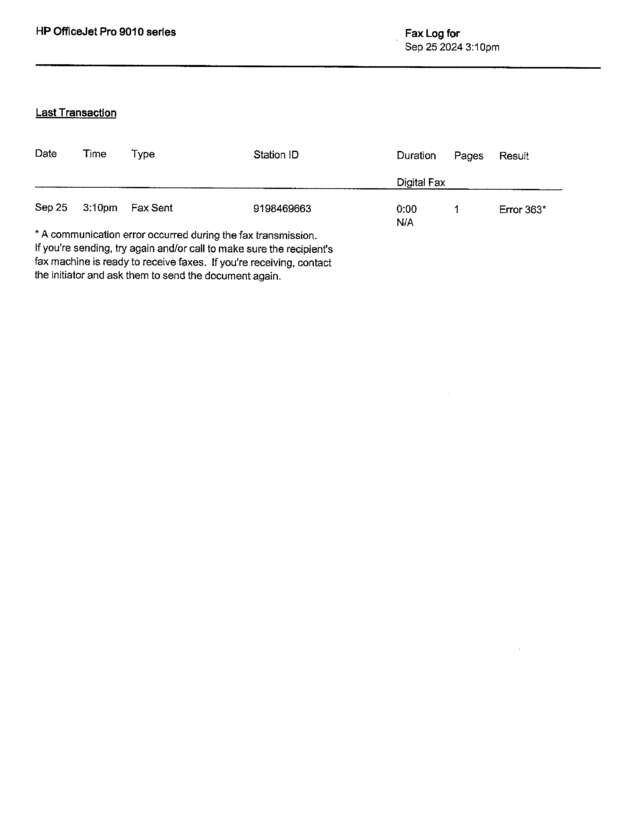 Fax page